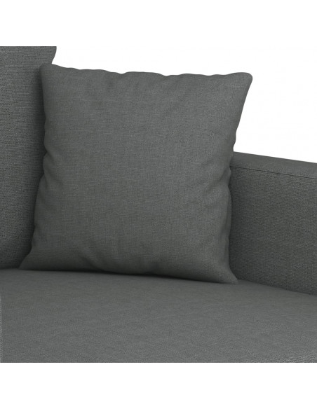 Divano a 2 Posti Grigio Scuro 140 cm in Tessuto