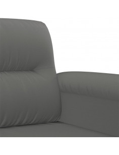 Divano a 2 Posti Grigio Scuro 140 cm in Tessuto Microfibra 2