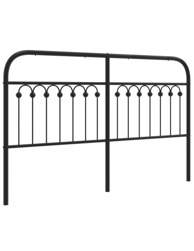 Testiera in Metallo Nero 150 cm