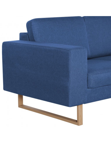 Divano a 2 Posti in Tessuto Blu