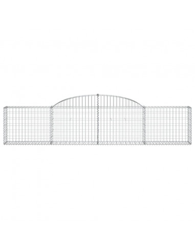 Cesti Gabbioni ad Arco 9 pz 300x30x60/80 cm Ferro Zincato