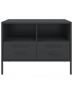 Comodini 2 pz Neri 68x39x50,5cm in Acciaio Laminato a Freddo 2