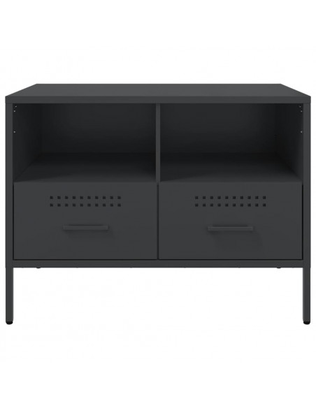 Comodini 2 pz Neri 68x39x50,5cm in Acciaio Laminato a Freddo