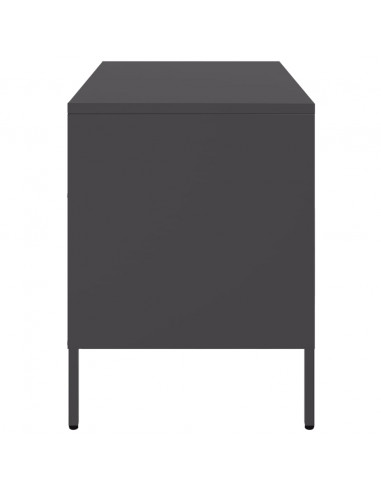 Comodini 2 pz Neri 68x39x50,5cm in Acciaio Laminato a Freddo