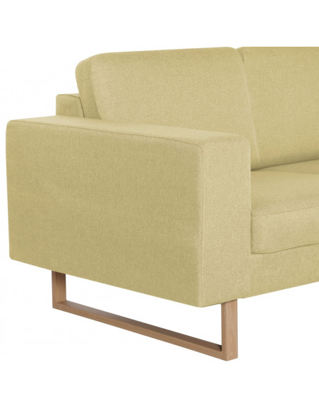 Divano a 2 Posti in Tessuto Verde