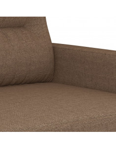 Divano a 2 Posti Marrone 120 cm in Tessuto