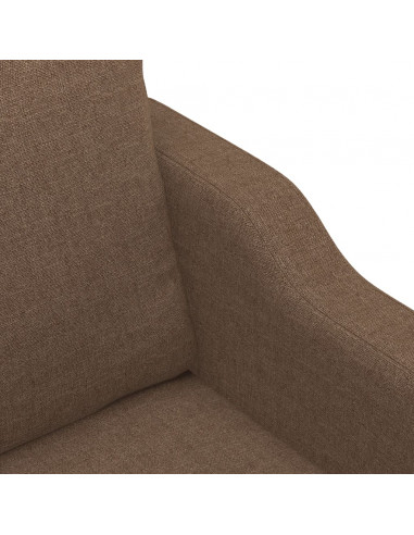 Divano a 2 Posti Marrone 120 cm in Tessuto