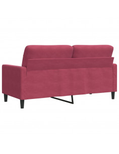 Divano a 2 Posti Rosso Vino 140 cm in Velluto