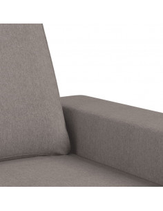 Divano a 2 Posti Tortora 140 cm in Tessuto 2