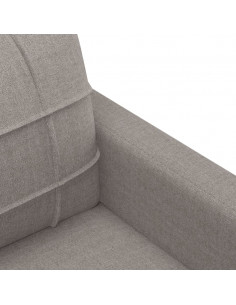 Divano a 2 Posti Tortora 140 cm in Tessuto 2