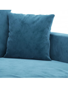 Divano a 3 Posti Blu 180 cm in Velluto