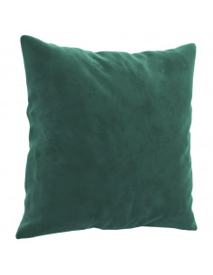 Divano a 3 Posti con Cuscini Verde Scuro 180 cm in Velluto 2