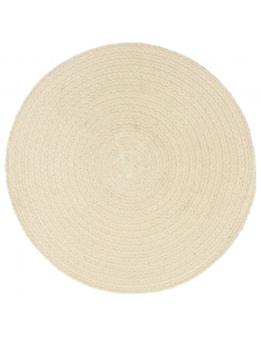 Tovagliette 6 pz Naturale Neutro 38 cm Rotonde in Cotone