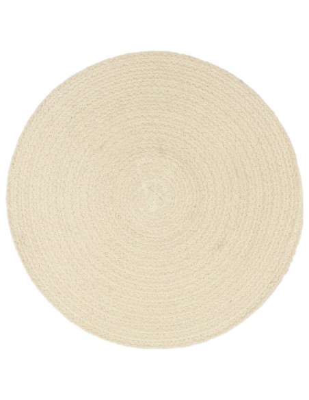 Tovagliette 6 pz Naturale Neutro 38 cm Rotonde in Cotone