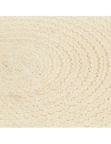 Tovagliette 6 pz Naturale Neutro 38 cm Rotonde in Cotone