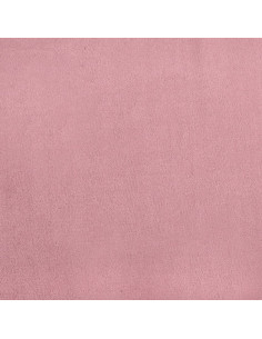 Divano a 3 Posti con Poggiapiedi rosa 180 cm in Velluto 2