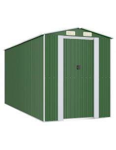 Capanno da Giardino Verde 192x440x223 cm Acciaio Zincato 2