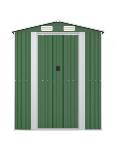 Capanno da Giardino Verde 192x440x223 cm Acciaio Zincato