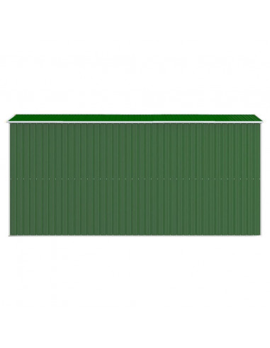 Capanno da Giardino Verde 192x440x223 cm Acciaio Zincato
