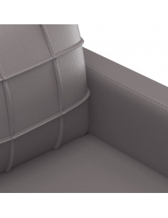 Divano a 3 Posti Grigio 180 cm in Similpelle