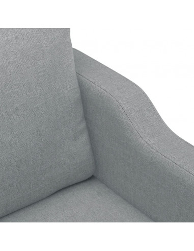 Divano a 3 Posti Grigio Chiaro 180 cm in Tessuto