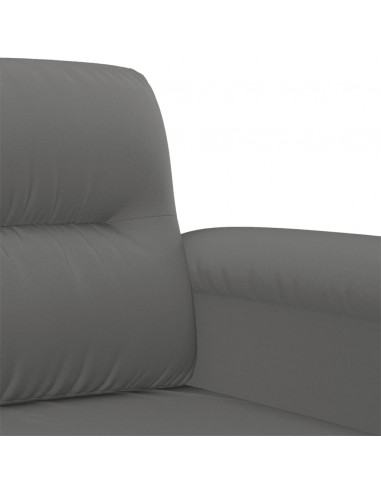 Divano a 3 Posti Grigio Scuro 180 cm in Tessuto Microfibra