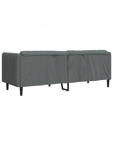 Divano a 3 Posti Grigio Scuro in Tessuto