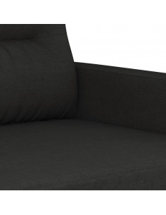 Divano a 3 Posti Nero 180 cm in Tessuto 2
