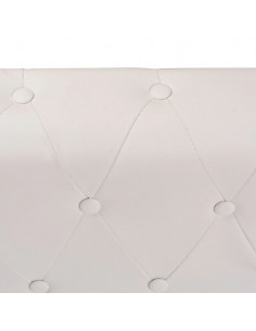 Divano Chersterfield ad Angolo 5 Posti Pelle Artificiale Bianca 2