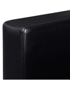 Divano Componibile a 3 Posti in Pelle Artificiale Nero 2