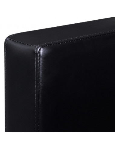 Divano Componibile a 3 Posti in Pelle Artificiale Nero