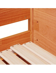 Divano con Letto Estraibile Marrone Cera 90x190cm Massello Pino 2