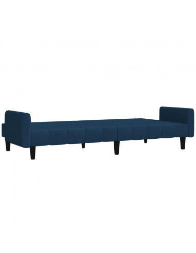 Divano Letto a 2 Posti Blu in Velluto