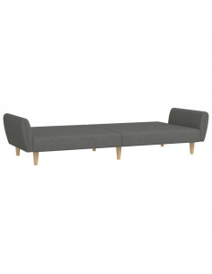 Divano Letto a 2 Posti Grigio Chiaro in Tessuto