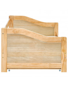 Divano Letto a Scomparsa in Legno di Pino 90x200 cm 2