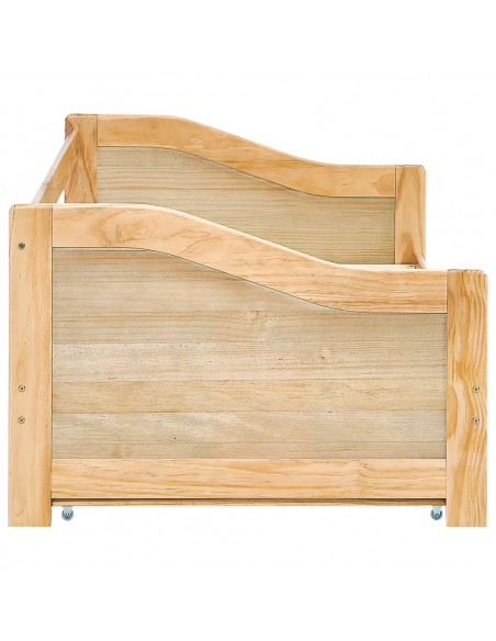Divano Letto a Scomparsa in Legno di Pino 90x200 cm