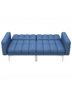 Divano Letto Blu in Tessuto