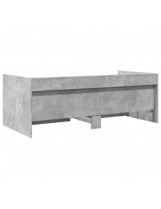 Divano Letto con Cassetti Grigio Cemento 75x190 cm Multistrato