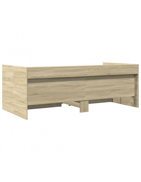 Divano Letto con Cassetti Rovere Sonoma 75x190 cm Multistrato