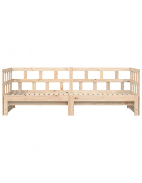Divano Letto con Letto Estraibile 80x200cm Legno Massello Pino