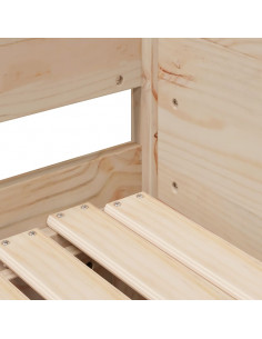 Divano Letto con Letto Estraibile 90x190 cm Legno Massello Pino