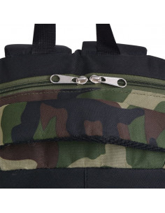 Zaino da Scuola 40L Nero e Mimetico