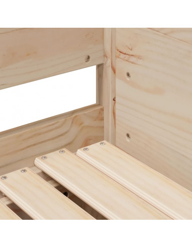 Divano Letto con Letto Estraibile 90x200cm Legno Massello Pino