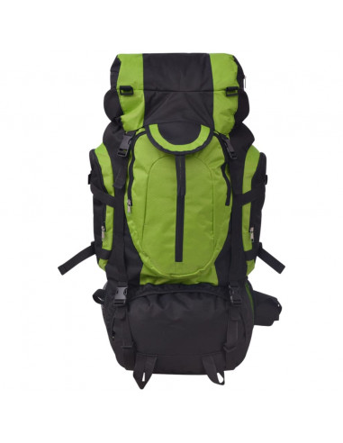 Zaino da Escursioni XXL 75 L Nero e Verde