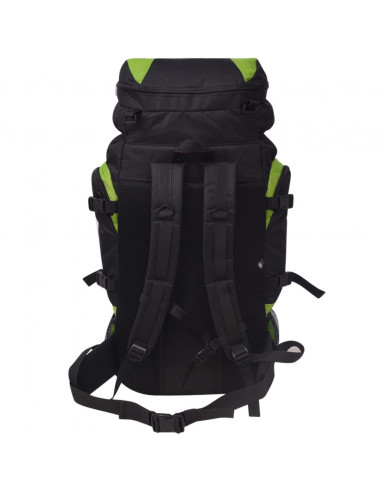 Zaino da Escursioni XXL 75 L Nero e Verde