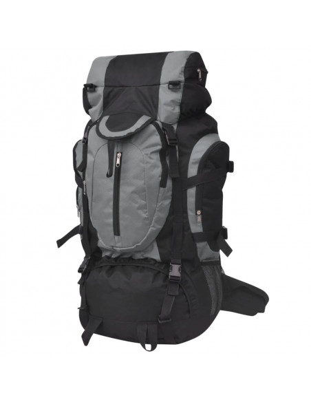 Zaino da Escursioni XXL 75 L Nero e Grigio