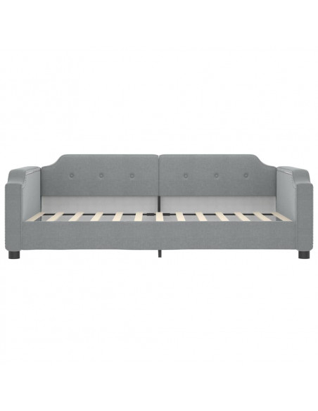 Divano Letto con Letto Estraibile Grigio Chiaro 80x200 Tessuto