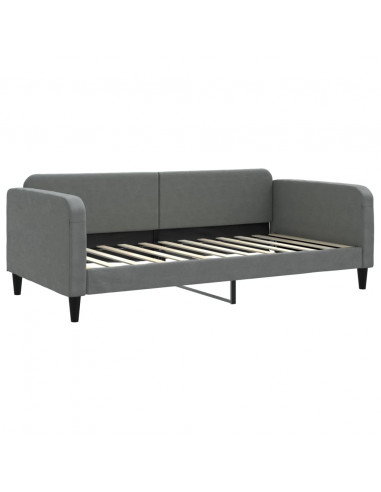 Divano Letto con Letto Estraibile Grigio Scuro 100x200 Tessuto