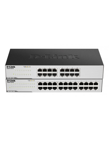 D-Link GO-SW-16G Non gestito L2 Gigabit Ethernet (10/100/1000) 1U Nero
