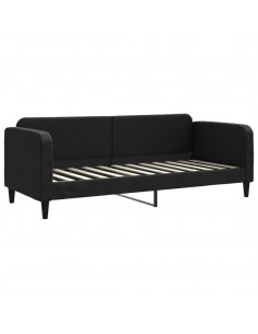 Divano Letto con Letto Estraibile Nero 80x200 Tessuto 2